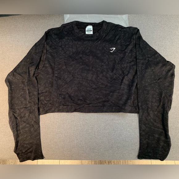 NEW Gymshark ADAPT ANIMAL SEAMLESS LONG SLEEVE TOP - Women’s Size SMALL - Picture 7 of 11